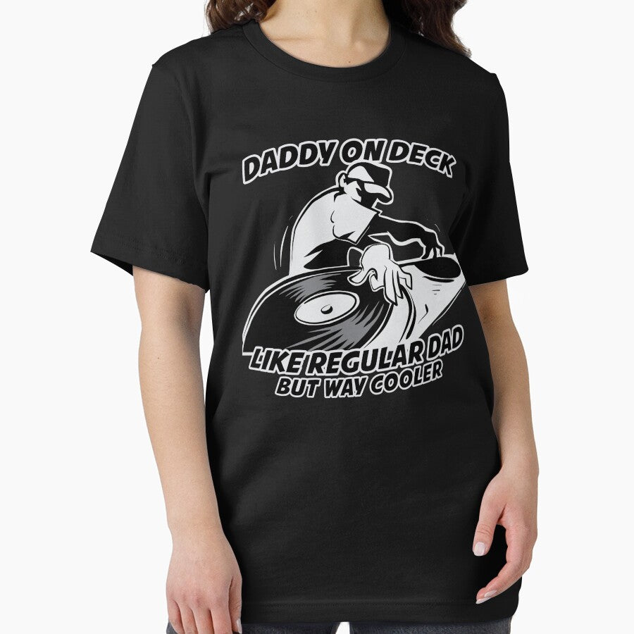 Daddy on deck Like a Regular Dad but Way Cooler ( DJ Dad ) by WULFLAND ARTS T-Shirts, Hoodie, Sweatshirt (Image 2)