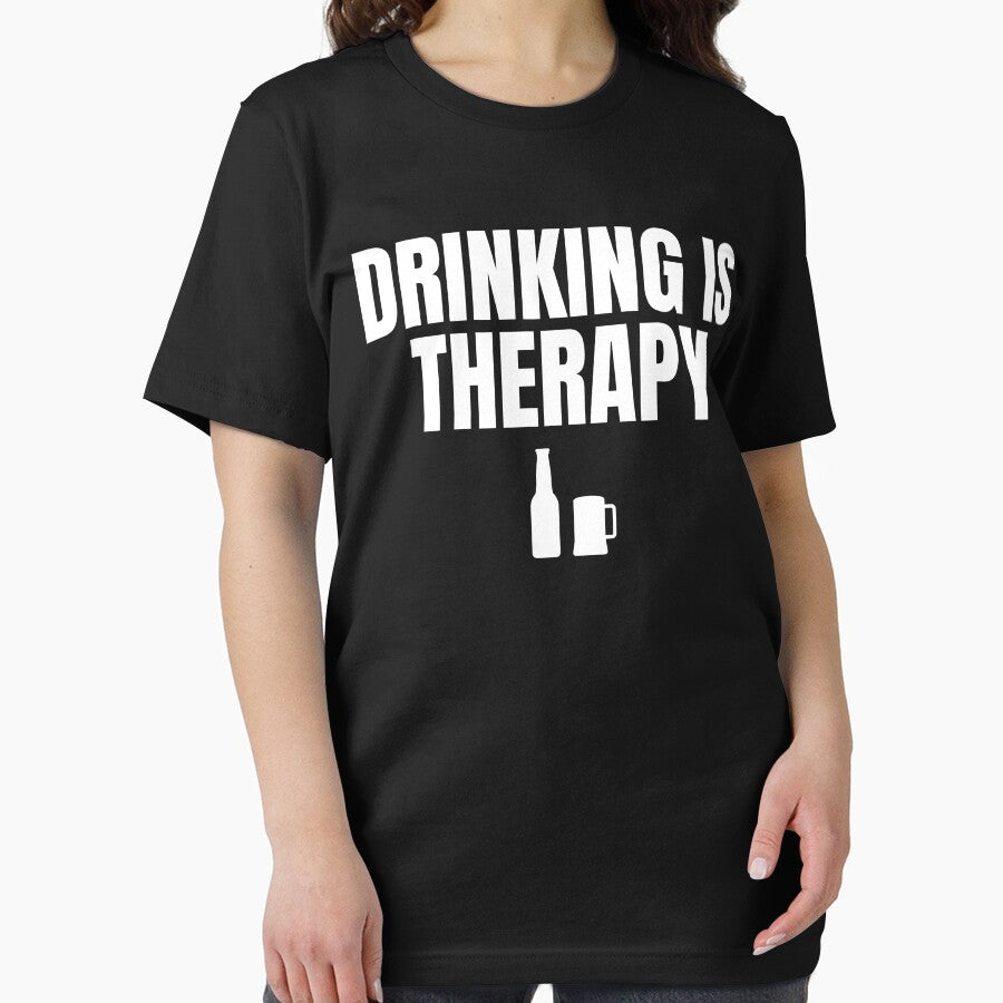 Drinking Is Therapy Funny Alcohol & Emotional Anxiety Humor by ZEROXCOOL T-Shirts, Hoodie, Sweatshirt (Image 2)