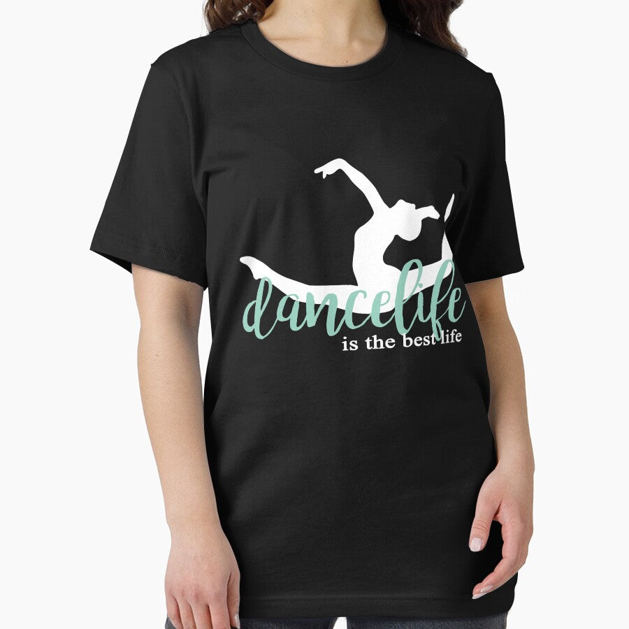 Dance Life Dancer Ballerina Tee T-Shirt Black Aqua by ArtikIceTees Hoodie, Sweatshirt | BlankRebels.com (Image 2)