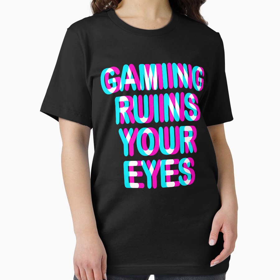 GAMER - GAMING RUINS YOUR EYES, TRIPPY 3D GAMING by ShirtWreck T-Shirts, Hoodie, Sweatshirt | BlankRebels.com (Image 2)