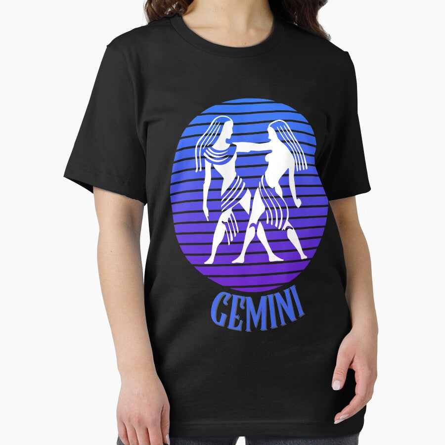 Gemini Vintage Zodiac Astrological Sign Retro Rainbow by ZEROXCOOL T-Shirts, Hoodie, Sweatshirt | BlankRebels.com (Image 2)