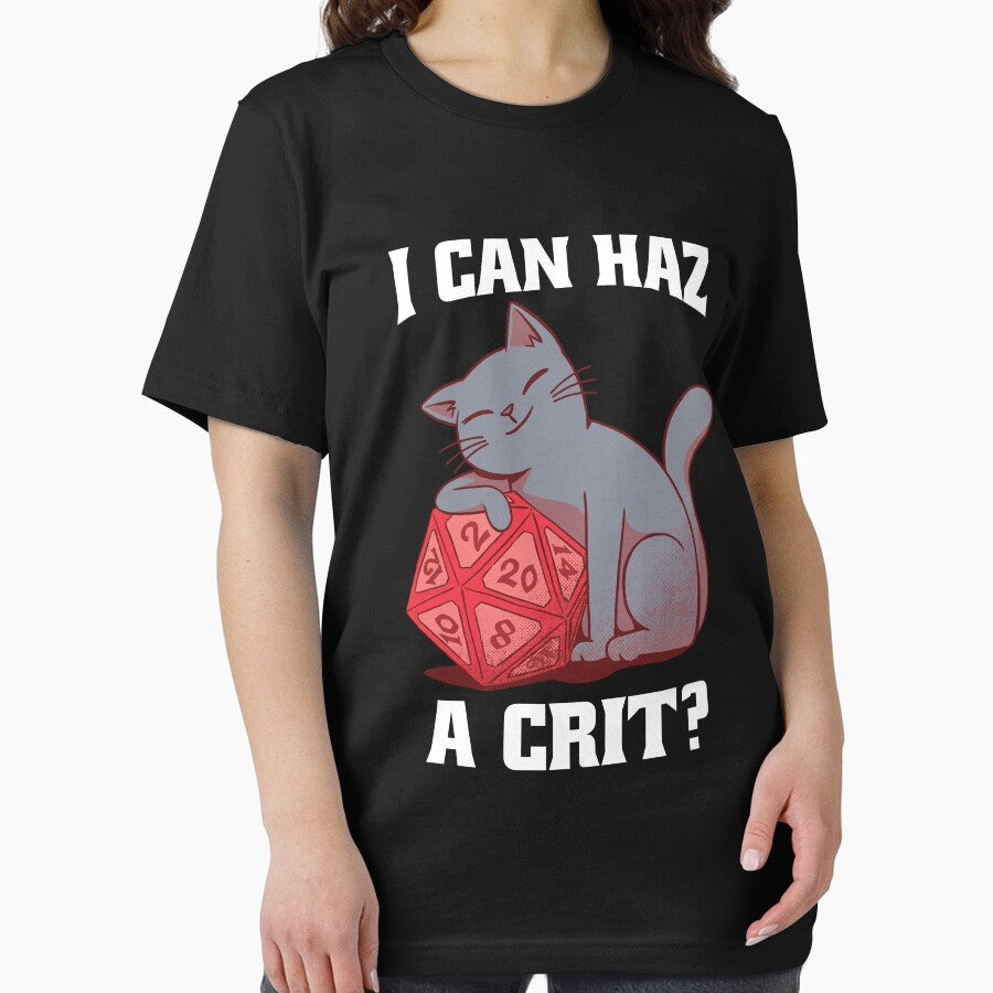 D&D Cat I can has a crit? by sunburstrpg T-Shirts, Hoodie, Sweatshirt | BlankRebels.com (Image 2)