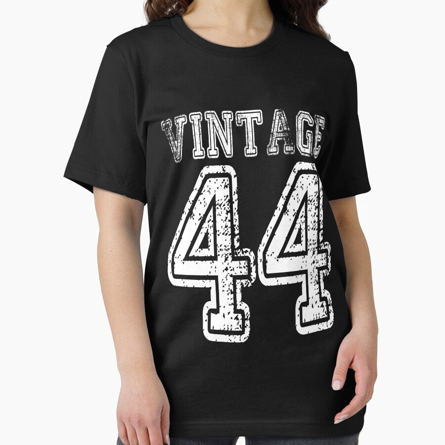 Vintage 44 1944 2044 T-shirt Birthday Gift Age Year Old Boy Girl Cute Funny Man Woman Jersey Style by... (Image 2)