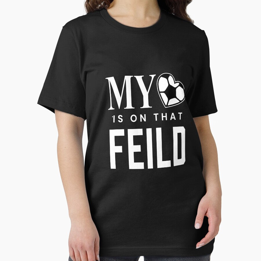 My heart is on that field soccer flat white by Freewind-Studio
