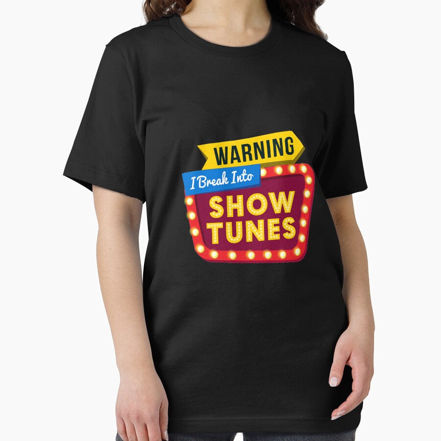 Warning I Break Into Show Tunes | theatre lover | theatre geek | theatre gifts | music theatre shirt | drama teacher gift | theatre gift ideas | theatre shirt | thespian shirt by Kreature Look