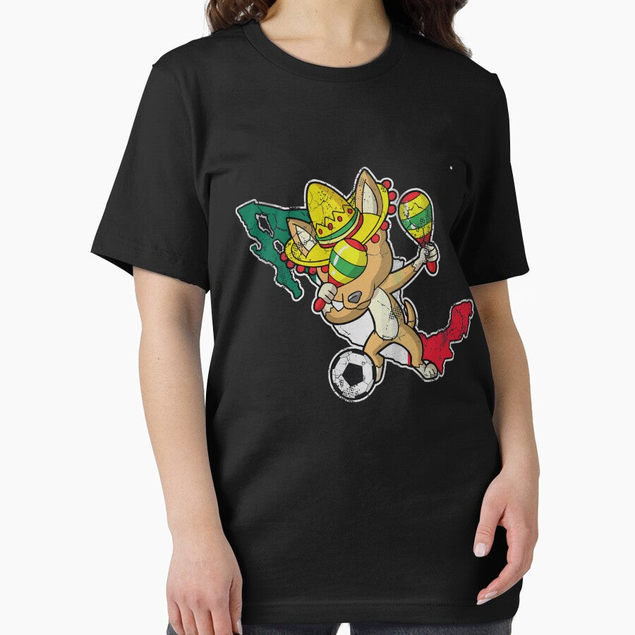 Dabbing Soccer Chihuahua Mexico Flag by frittata