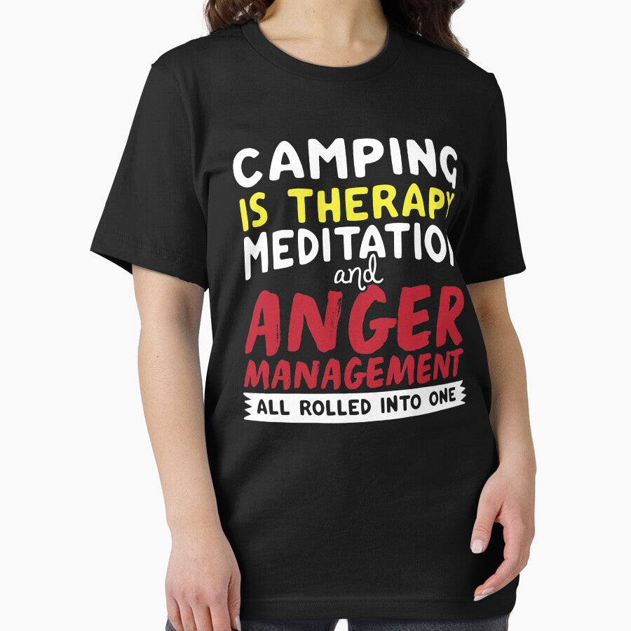 Camping Glamping Soft Screen Printed Summer Graphic Gift Tshirt by WelderSurgeon Hoodie, Sweatshirt (Image 2)
