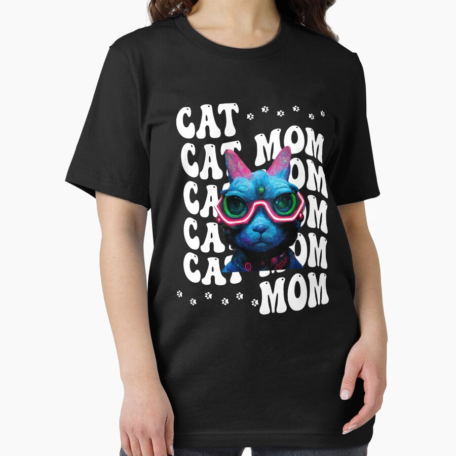 funky neon COLORFUL cat MOM aesthetic meme by cocomelon168 T-Shirts, Hoodie, Sweatshirt | BlankRebels.com (Image 2)