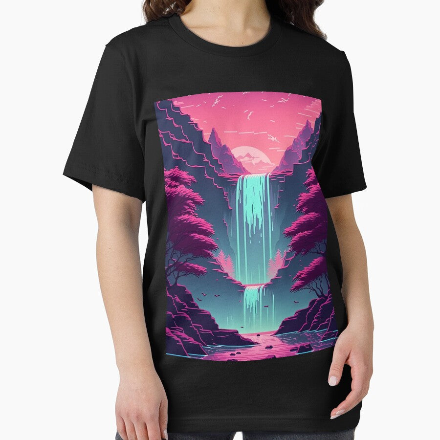 Vaporwave Waterfall by RESToRAPTOR T-Shirts, Hoodie, Sweatshirt | BlankRebels.com (Image 2)