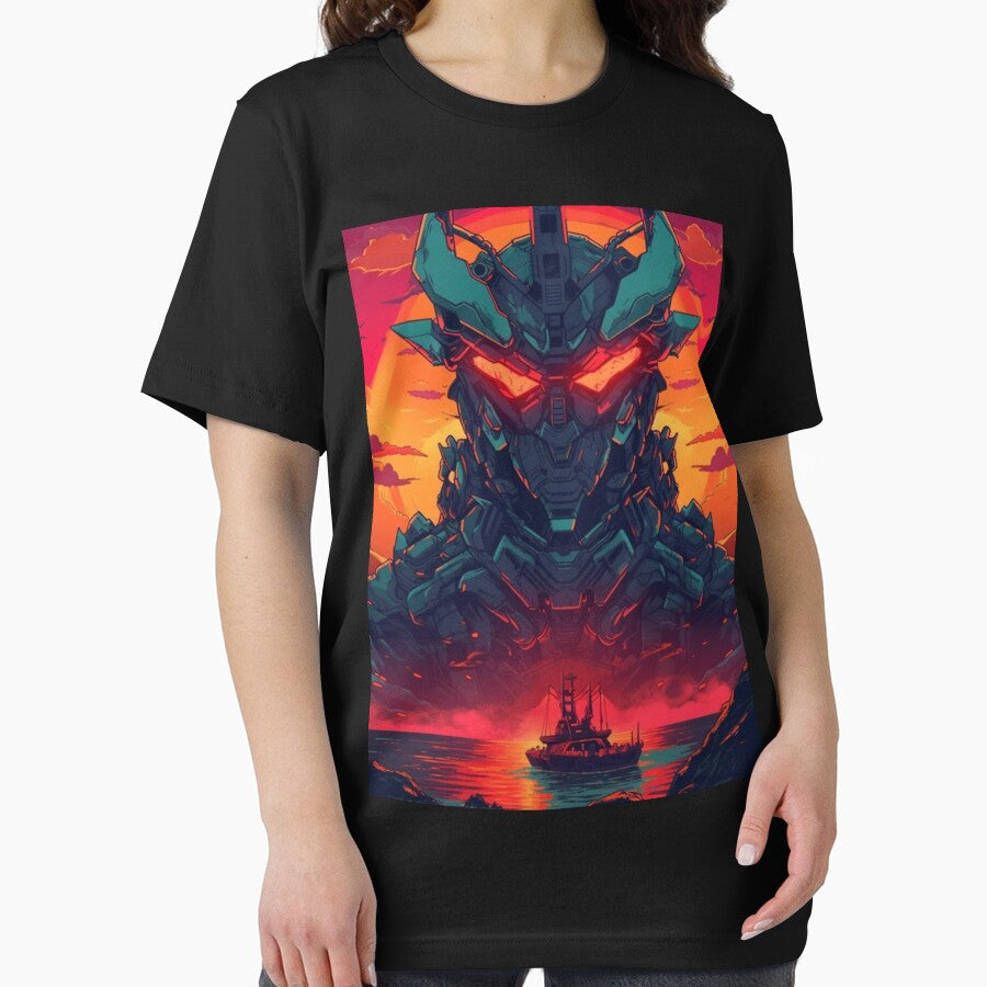 Neon Retrowave Cyber Demon #4 by RESToRAPTOR T-Shirts, Hoodie, Sweatshirt | BlankRebels.com (Image 2)