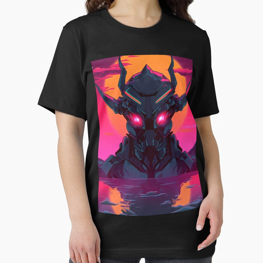 Neon Retrowave Cyber Demon #3 by RESToRAPTOR T-Shirts, Hoodie, Sweatshirt | BlankRebels.com (Image 2)