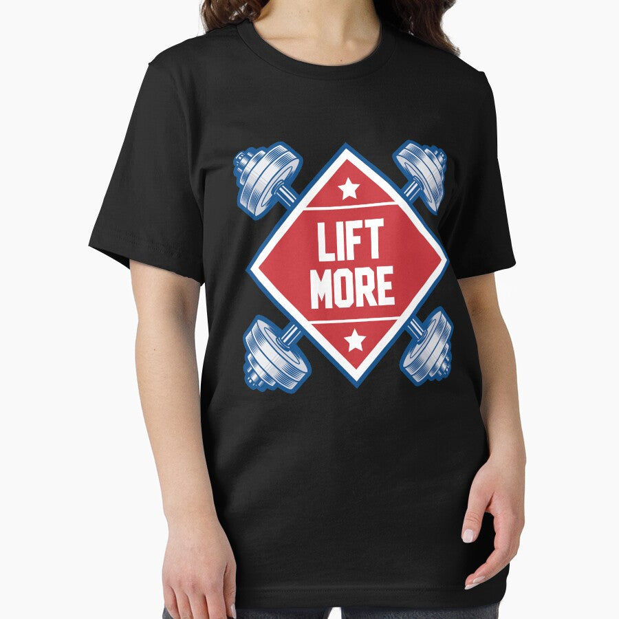 "Lift More" Workout Gym Strength Weightlifting Design by festivalshirt T-Shirts, Hoodie, Sweatshirt (Image 2)