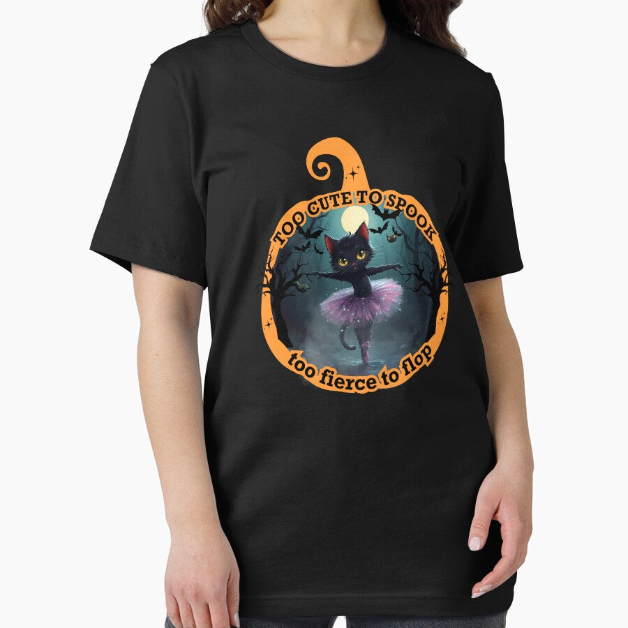 Halloween ballerina, too cute to spook too fierce to flop T shirt by TriciasThreads Hoodie, Sweatshirt (Image 2)