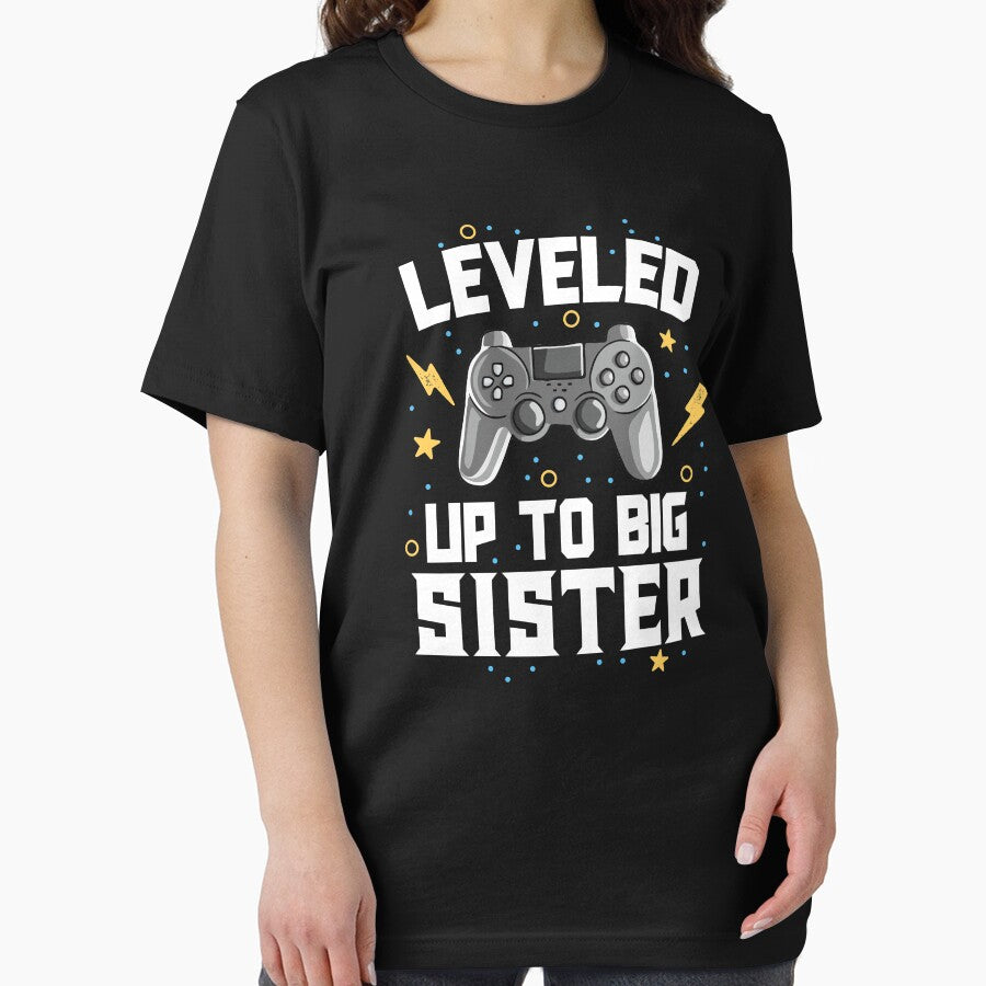 Leveled Up To Big Sister Baby Announcement Gaming Gamer by 14thFloor T-Shirts, Hoodie, Sweatshirt | BlankRebels.com (Image 2)