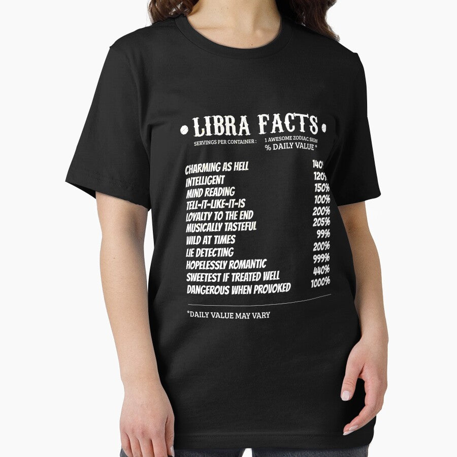 Libra Facts:  %Daily Value by stuch75 T-Shirts, Hoodie, Sweatshirt | BlankRebels.com (Image 2)