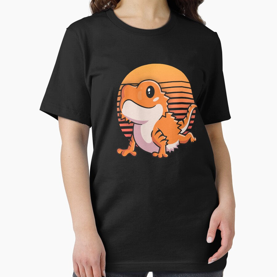 Retro Bearded Dragon Shirt For Girls Women Sunset Reptile by 14thFloor Hoodie, Sweatshirt | BlankRebels.com (Image 2)