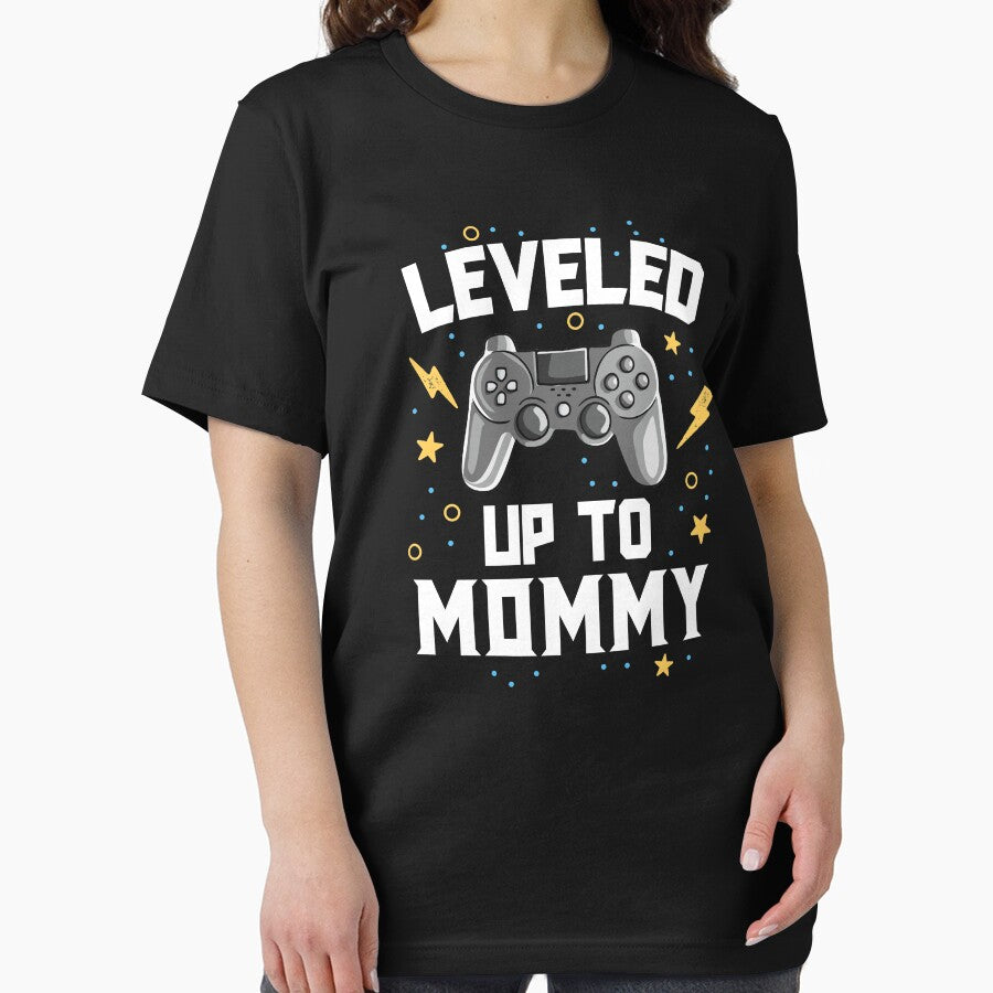 Leveled Up To Mommy Baby Announcement Gaming Gamer by 14thFloor T-Shirts, Hoodie, Sweatshirt | BlankRebels.com (Image 2)