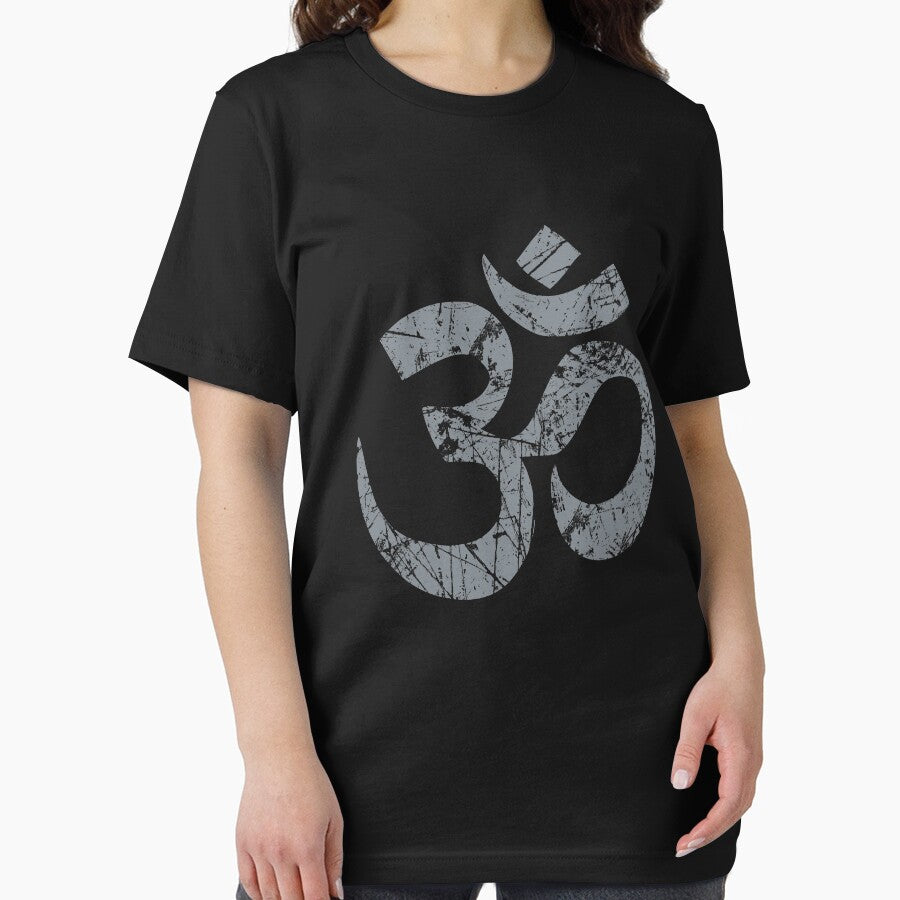 OM Yoga Spiritual Symbol in Distressed Style by Garaga