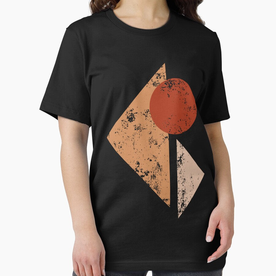 Round, Geometric Boho Art Prints in Earthy Tones Active T-Shirt by BesideStyles Hoodie, Sweatshirt (Image 2)