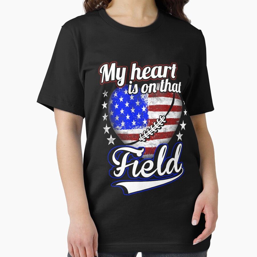 My heart is on that field - American football lover by Captain Mood T-Shirts, Hoodie, Sweatshirt | BlankRebels.com (Image 2)