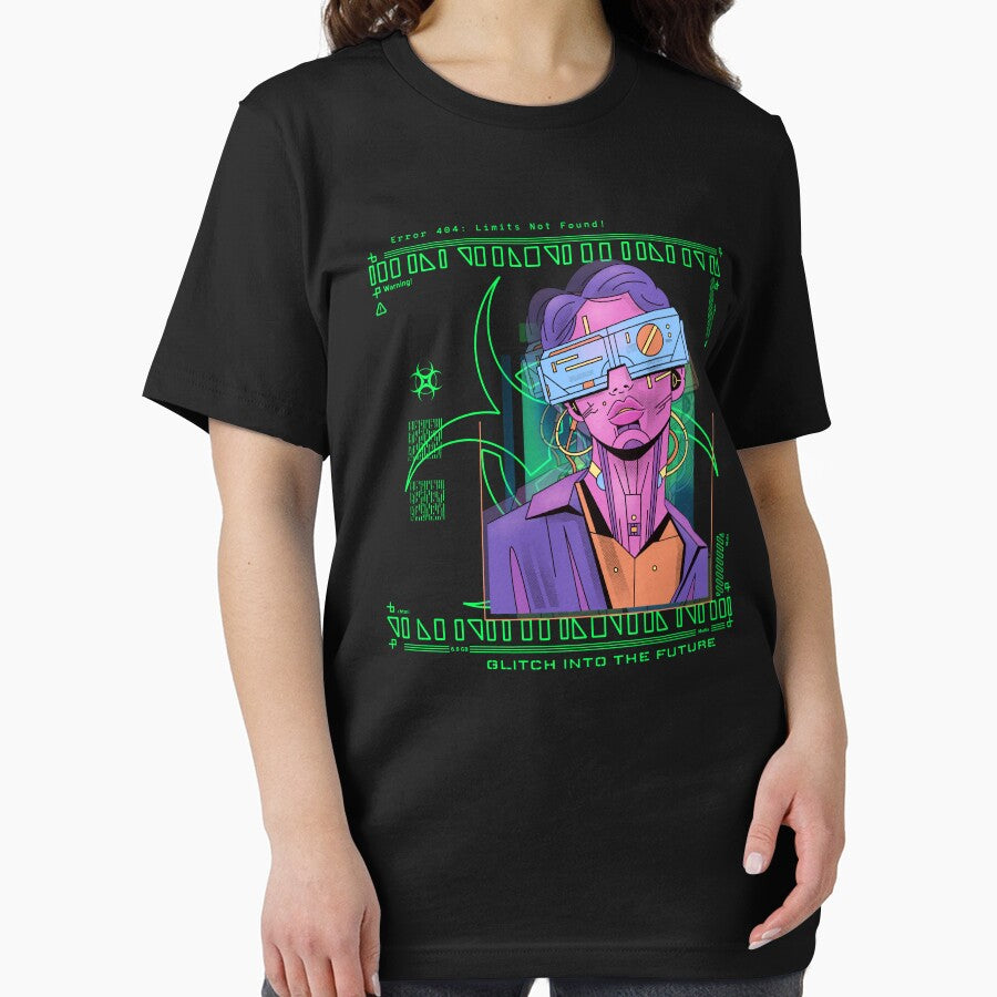 Error 404: Limits Not Found! GLITCH INTO THE FUTURE by NKCREATOR-01 T-Shirts, Hoodie, Sweatshirt | BlankRebels.com (Image 2)