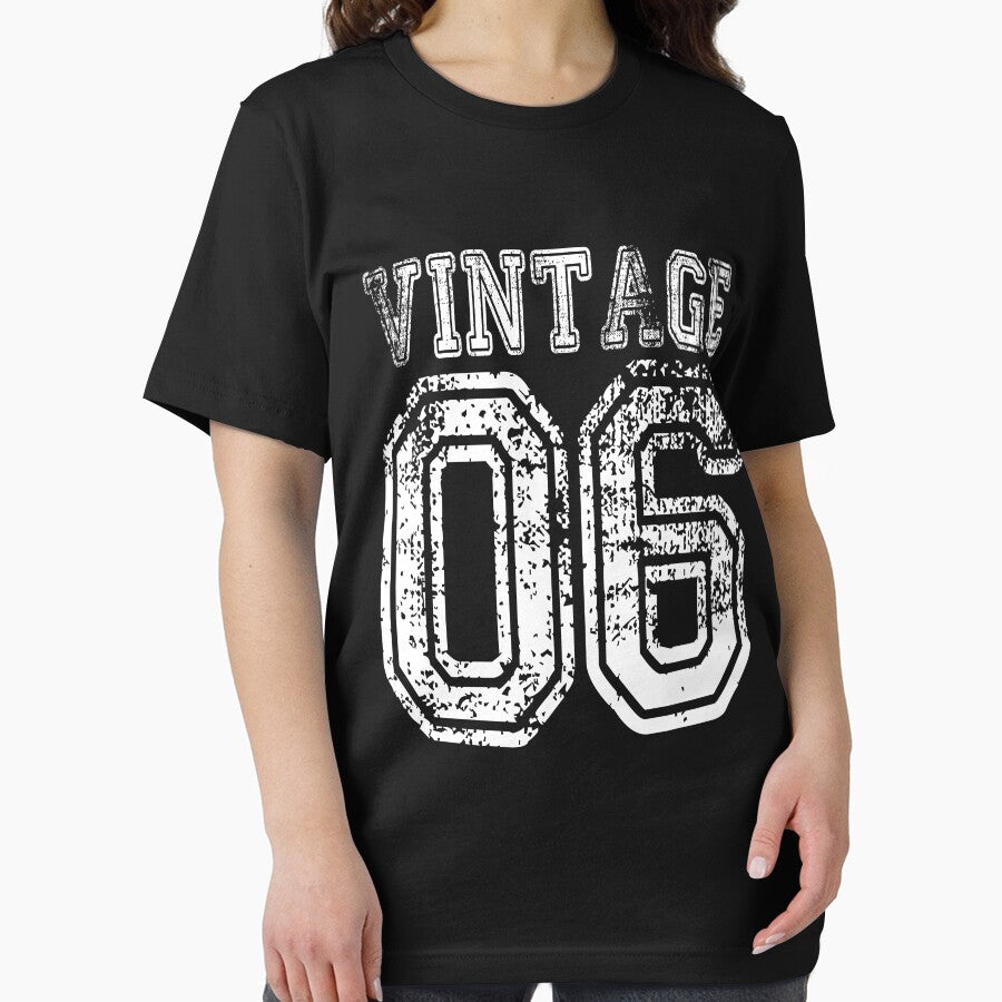 Vintage 06 2006 T-shirt Birthday Gift Age Year Old Boy Girl Cute Funny Man Woman Jersey Style by arcadetoystore... (Image 2)