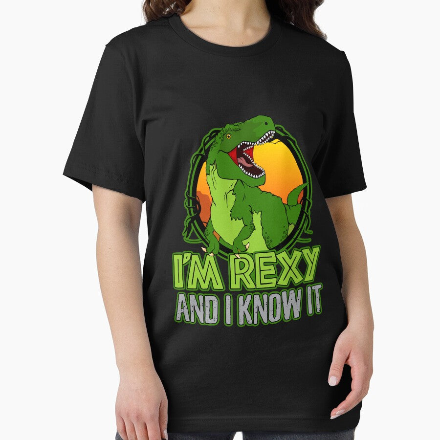 Dinosaur T-Rex Funny I'm Rexy And I Know It by jaygo T-Shirts, Hoodie, Sweatshirt | BlankRebels.com (Image 2)