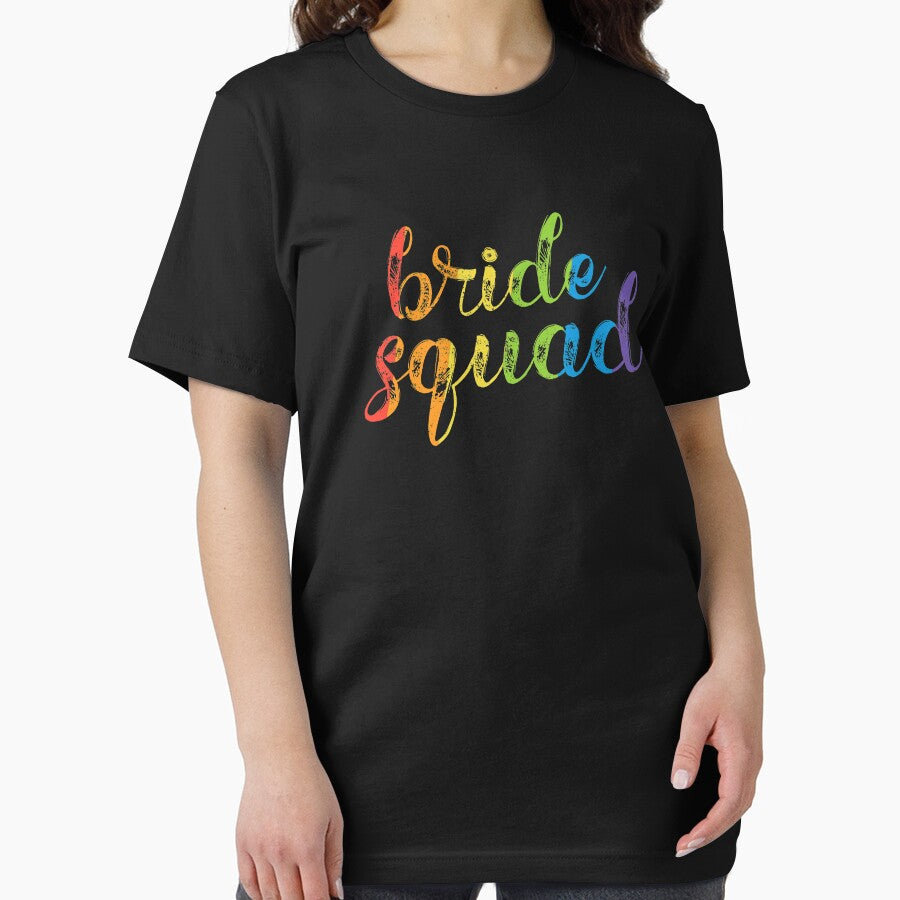 Bride Squad Shirt - LGBT Pride Rainbow Flag Bachelorette by 14thFloor Hoodie, Sweatshirt | BlankRebels.com (Image 2)