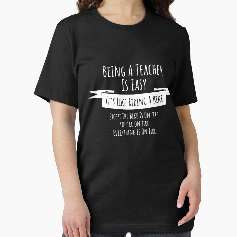 Being a teacher is easy funny t-shirt by RedYolk Hoodie, Sweatshirt | BlankRebels.com (Image 2)