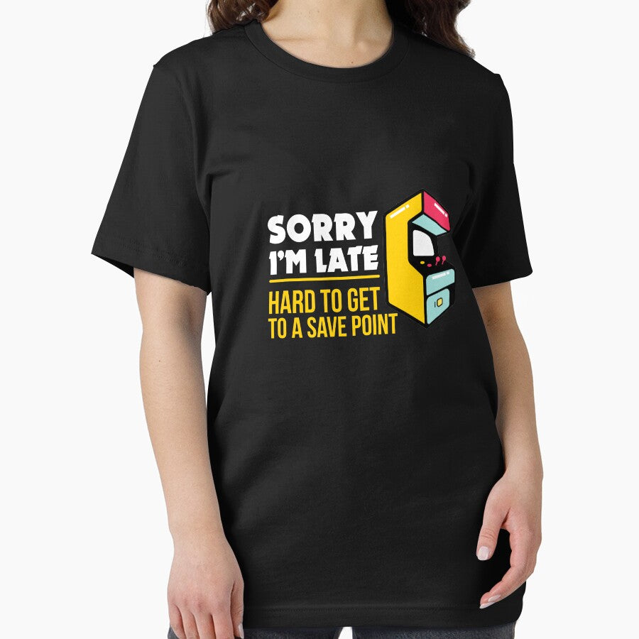 Sorry Im Late had to get to a Save Point | Gamer Gifts | Gamer clothing | Gamer Dad | Gamer dad | Gamer Sayings... (Image 2)