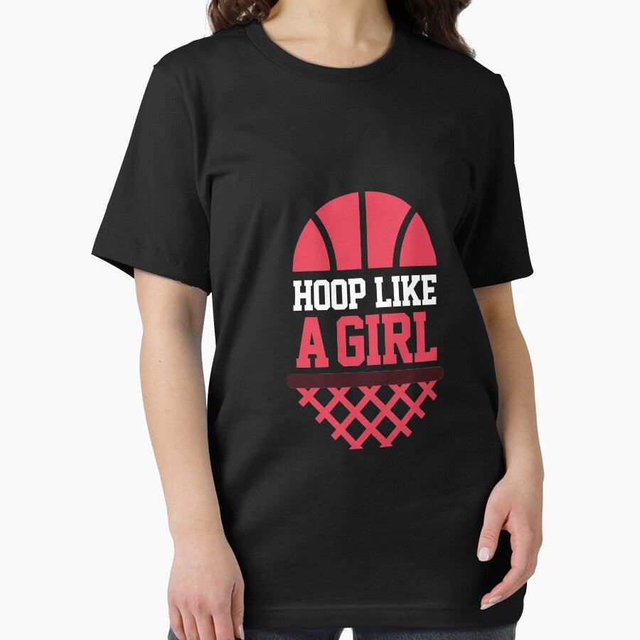 Hoop like a girl | basketball shirt | basketball coach gift | basketball team gift | sports quote | basketball... (Image 2)