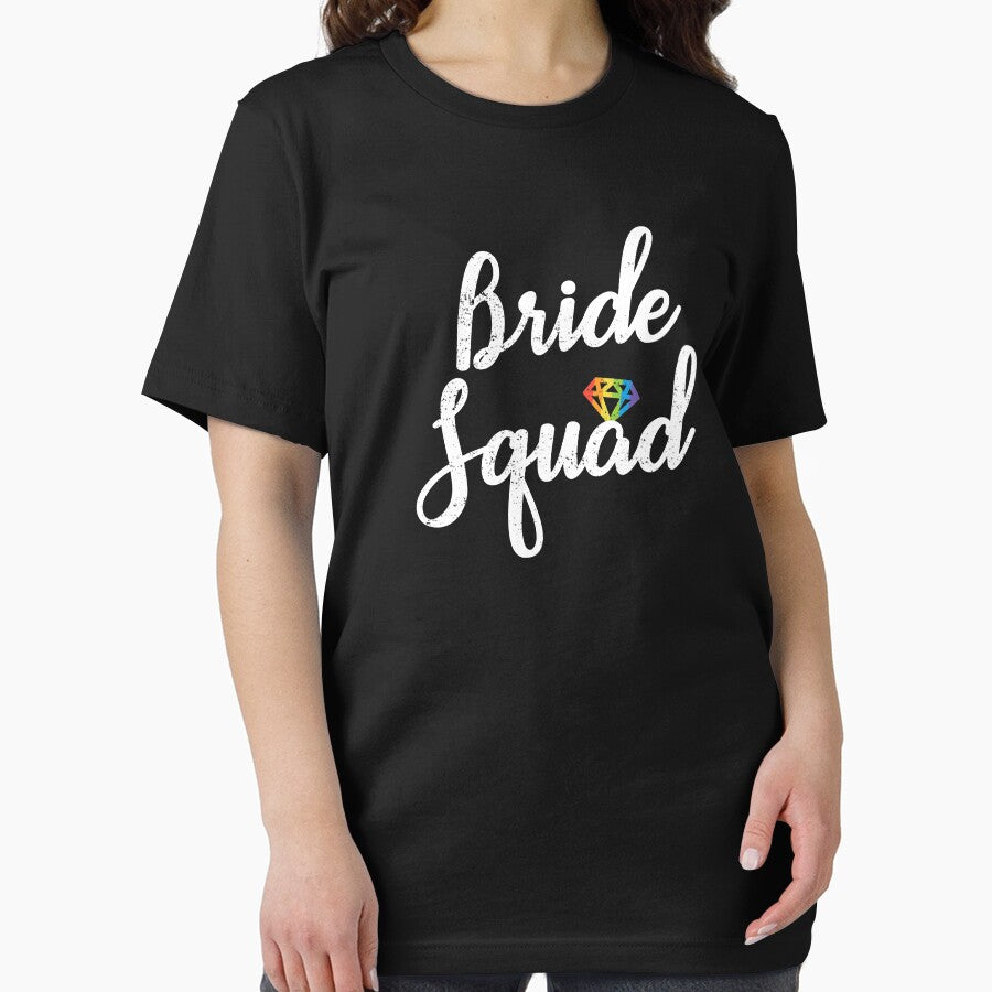 Bride Squad Shirt - LGBT Pride Rainbow Diamond Bachelorette by 14thFloor Hoodie, Sweatshirt | BlankRebels.com (Image 2)
