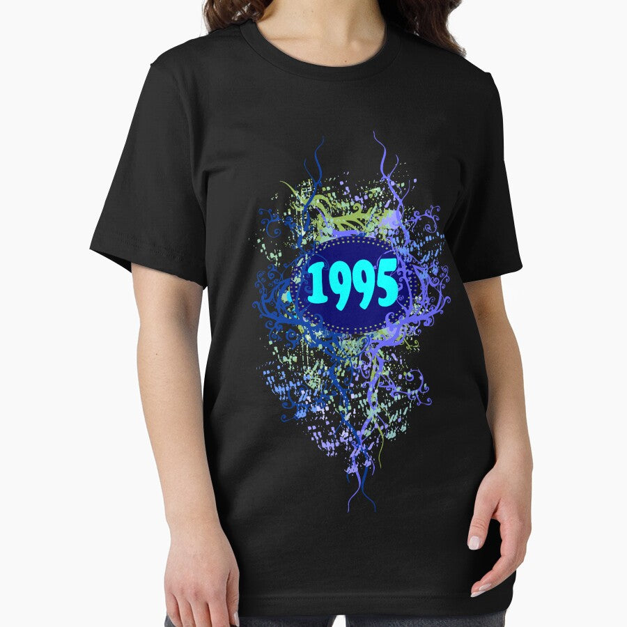 1995 colorful retro vintage T-shirt by enhan Hoodie, Sweatshirt | BlankRebels.com (Image 2)