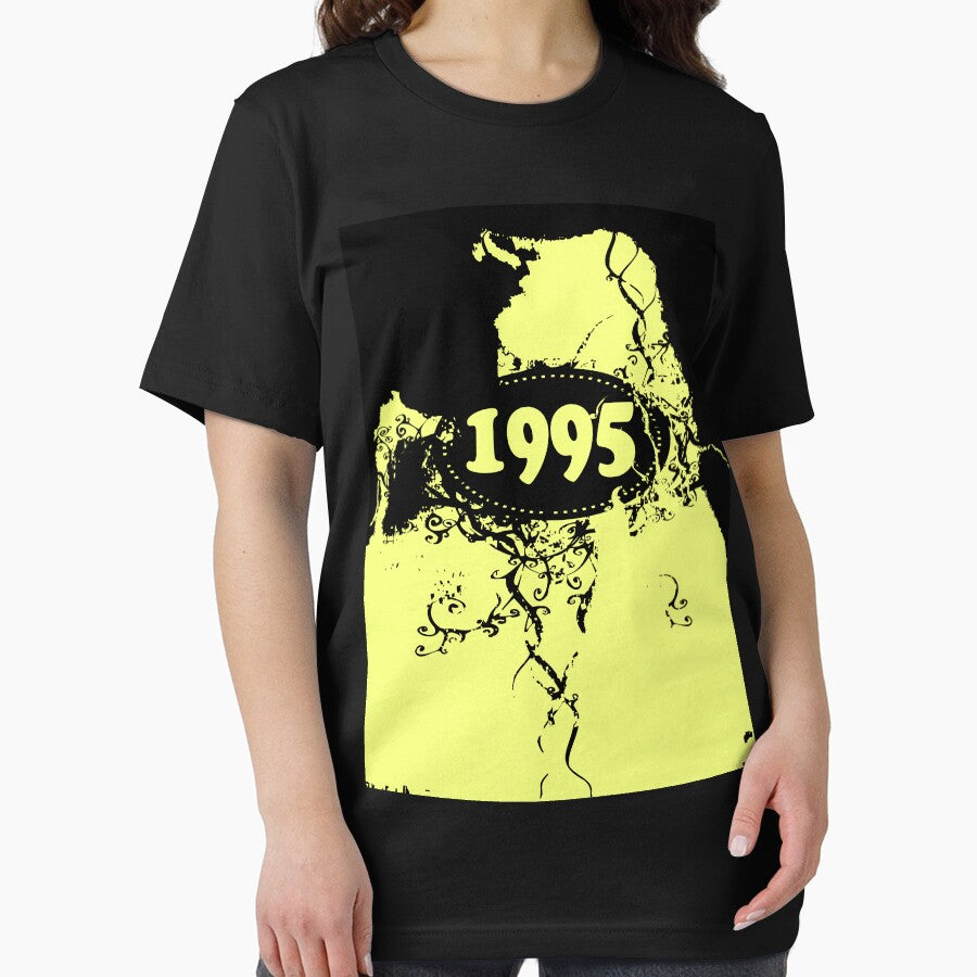 1995 Yellow, black retro vintage T-shirt by enhan Hoodie, Sweatshirt | BlankRebels.com (Image 2)