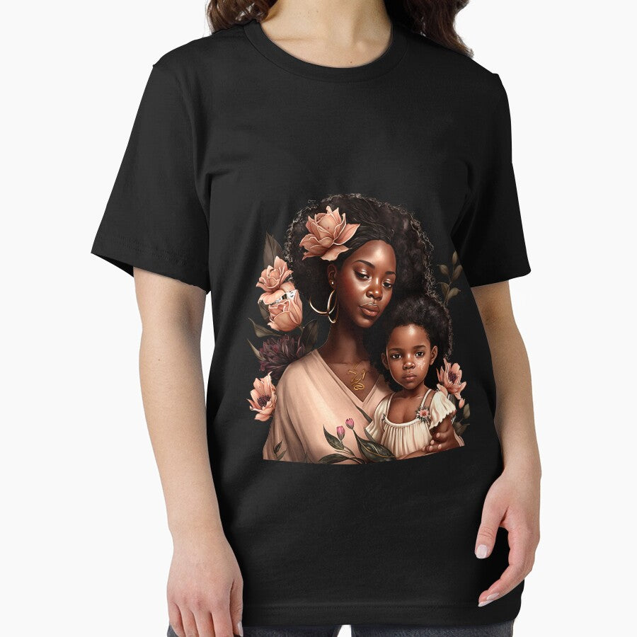 happy mothers day gif and gift mom and daughter black mommy cute kid flowers by JESUISFIFI T-Shirts, Hoodie,... (Image 2)