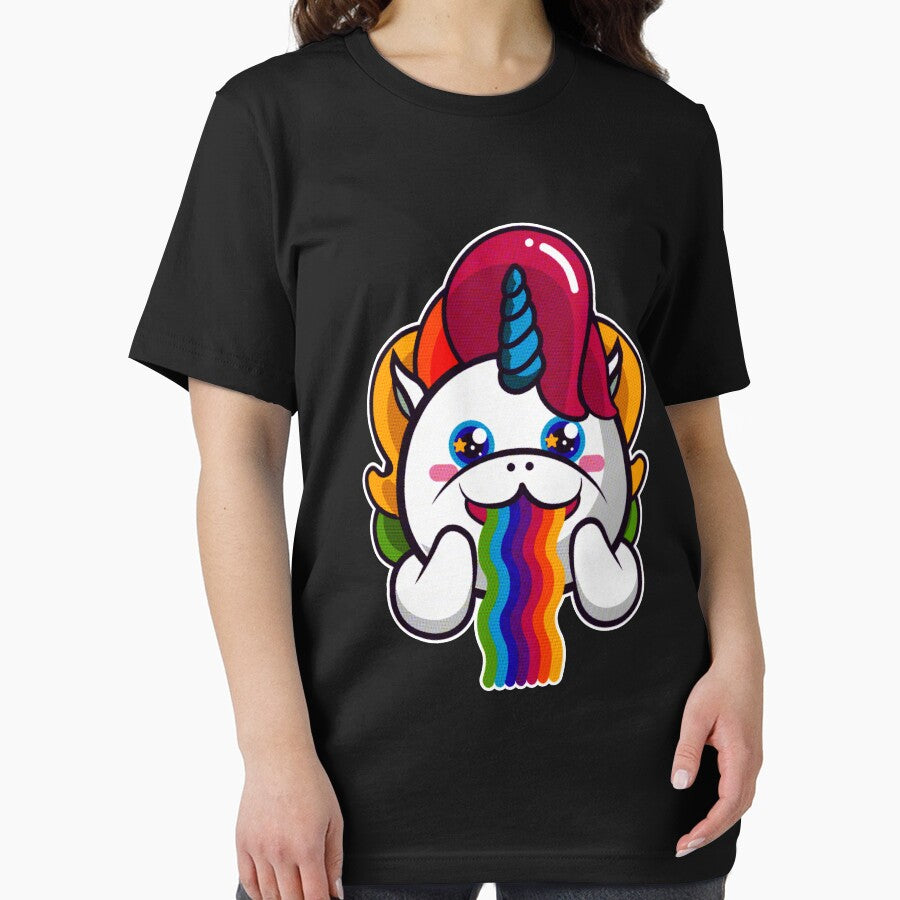 CUTE RAINBOW UNICORN - rainbow unicorn, unicorn party favors, unicorn costume, unicorn shirt, unicorn horn,... (Image 2)