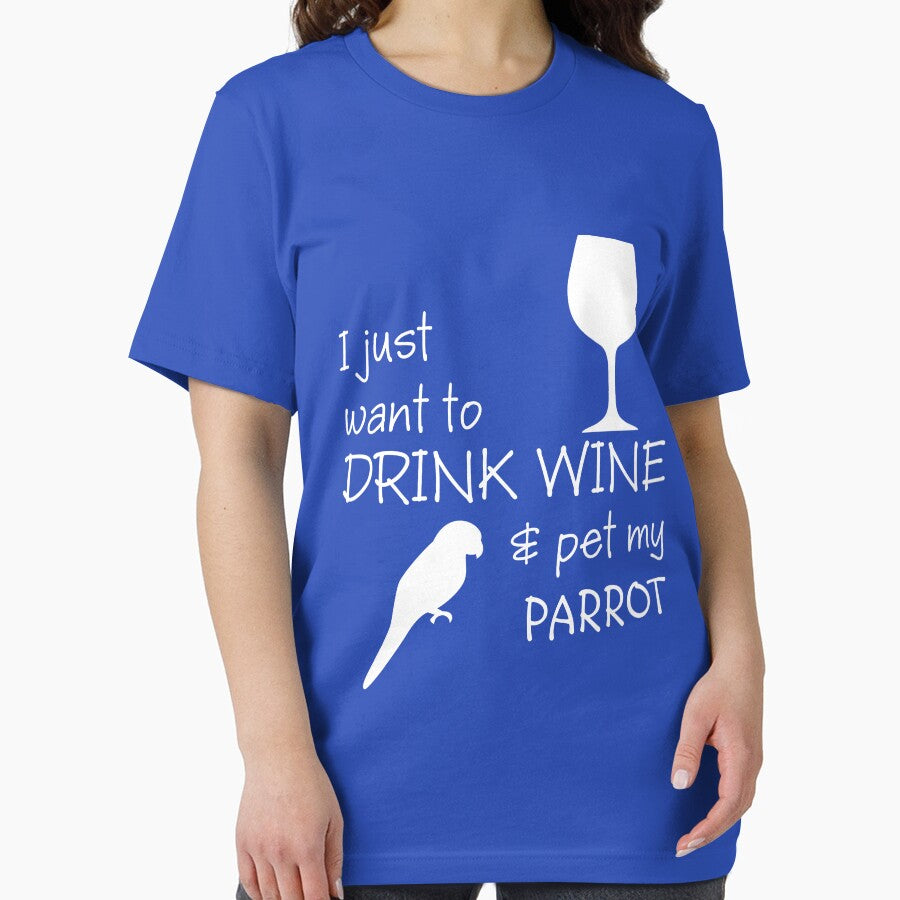 I just want to drink wine and pet my parrot by EB-designs T-Shirts, Hoodie, Sweatshirt | BlankRebels.com (Image 2)