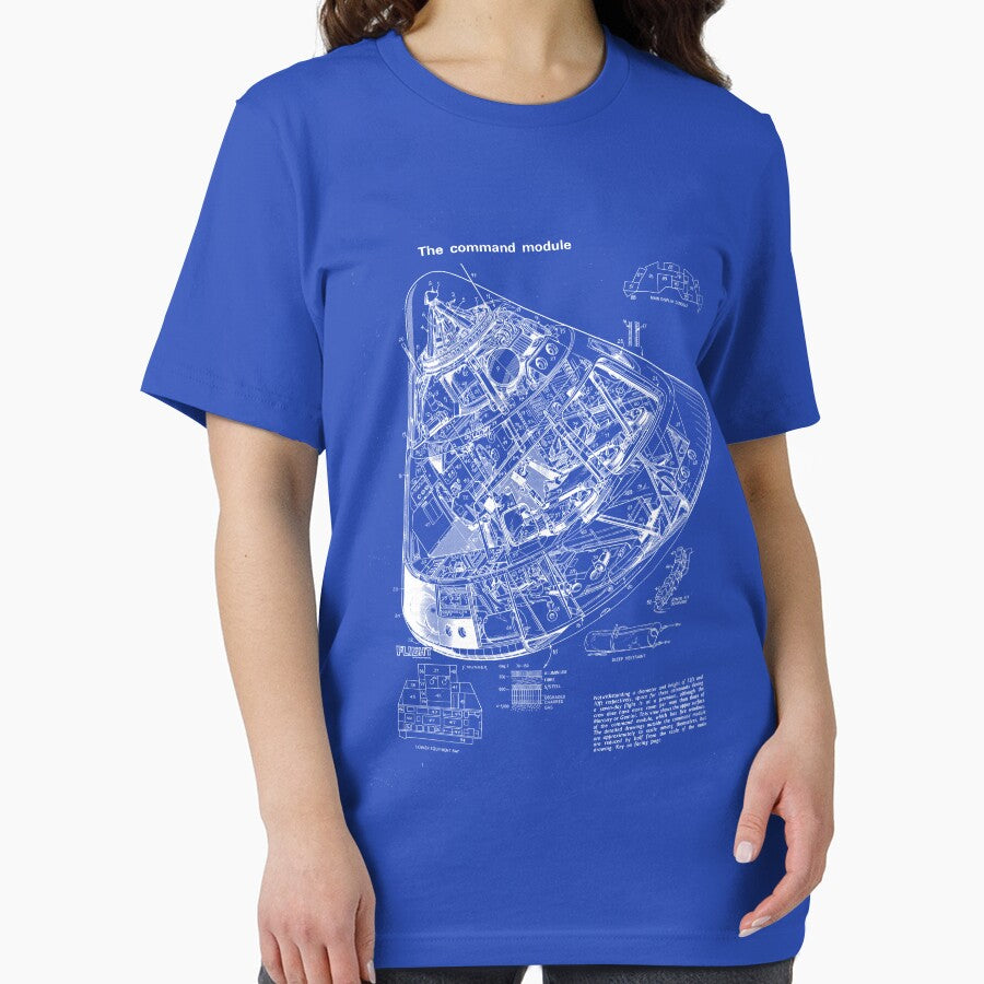 Apollo Command Module Blueprint Drawing by DWS-Store