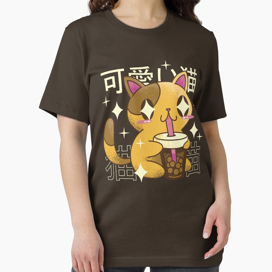 Kawaii Cat Drinking Bubble Tea by nmcreationsshop T-Shirts, Hoodie, Sweatshirt | BlankRebels.com (Image 2)