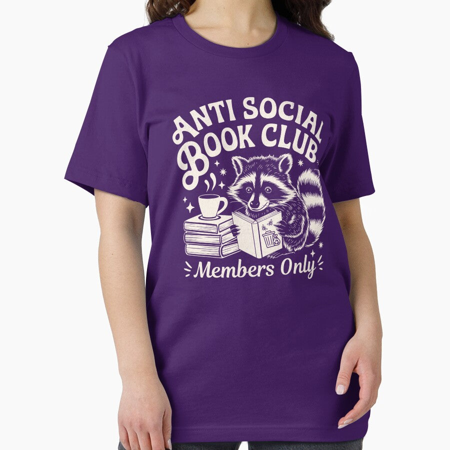 Anti Social Book Club - Reading Raccoon by BeansterNL T-Shirts, Hoodie, Sweatshirt | BlankRebels.com (Image 2)