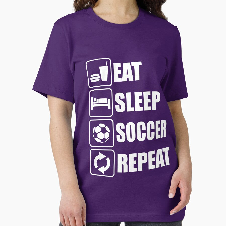 Eat Sleep Soccer Repeat by goodtogotees