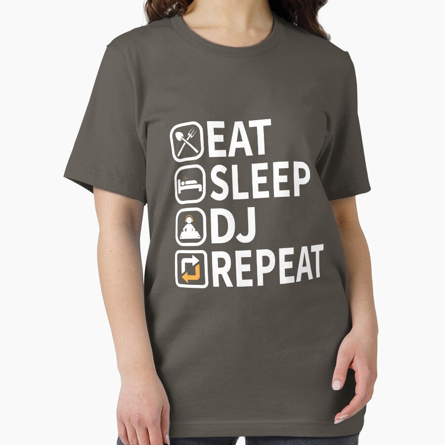 Funny DJ Jokes Eat Sleep DJ Repeat Funny DJ Quotes by ArabCorner T-Shirts, Hoodie, Sweatshirt | BlankRebels.com (Image 2)