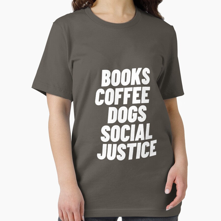 Books And Coffee And Dogs And Social Justice by Stickers  Designer T-Shirts, Hoodie, Sweatshirt | BlankRebels.com (Image 2)
