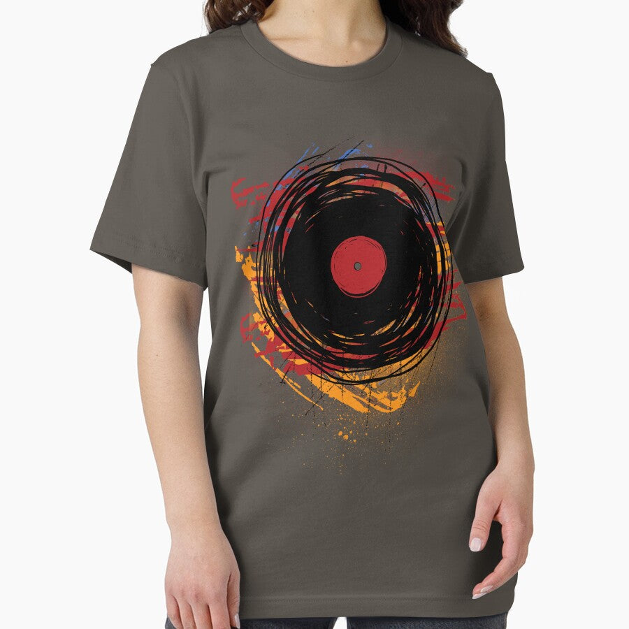 Vinyl Record Retro Grunge with Paint and Scratches - Music DJ! by Denis Marsili T-Shirts, Hoodie, Sweatshirt (Image 2)