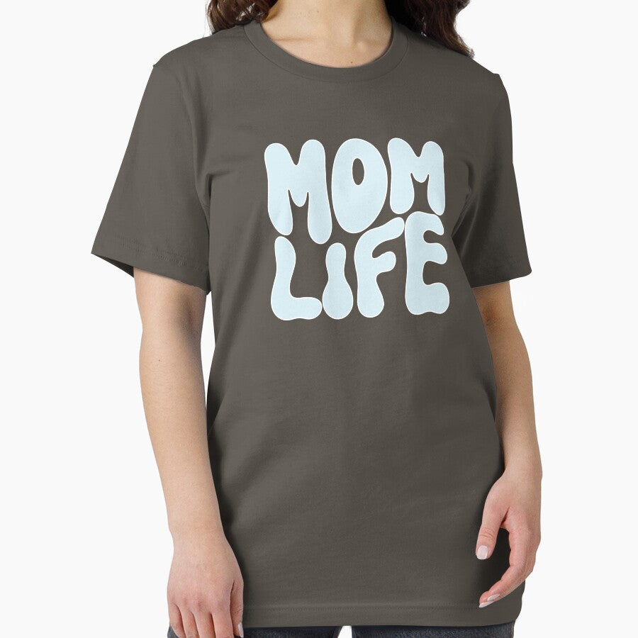 Mom Life Retro Style In Blue And White Lettering by handsoftime2020 T-Shirts, Hoodie, Sweatshirt | BlankRebels.com (Image 2)