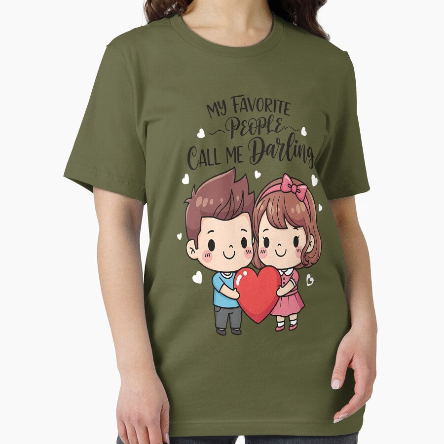 My Favorite People Call Me Darling – Cute Couple Love Illustration by Dhakagallere T-Shirts, Hoodie, Sweatshirt (Image 2)