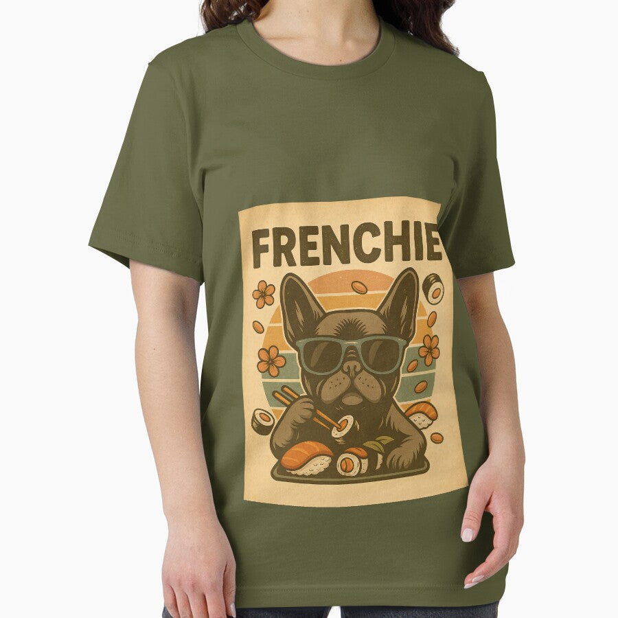 Vintage French Bulldog Eating Sushi by station-one T-Shirts, Hoodie, Sweatshirt | BlankRebels.com (Image 2)