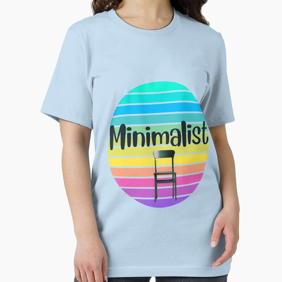 Vintage Rainbow Sunset Minimalist Simple Lifestyle Single Chair by silviaol T-Shirts, Hoodie, Sweatshirt (Image 2)