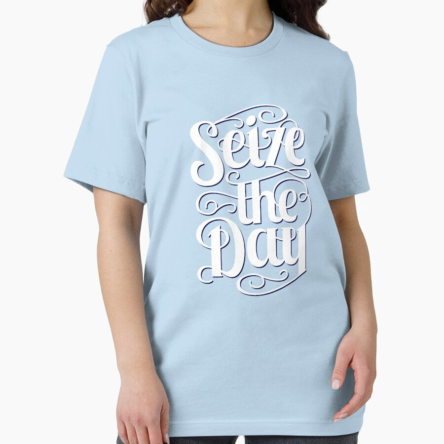Seize The Day - Typography Art T shirt by VomHaus Hoodie, Sweatshirt | BlankRebels.com (Image 2)