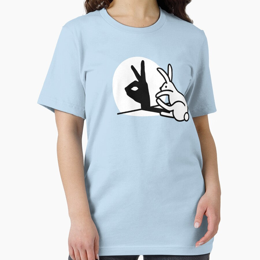 Funny Rabbit Hand Shadow Puppets Humor Pop Art T-Shirts, Hoodie, Sweatshirt